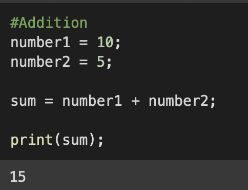 Python Programming Addition Operator Example